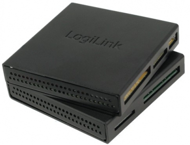 Card Reader USB LogiLink All-in-One Alu zwart